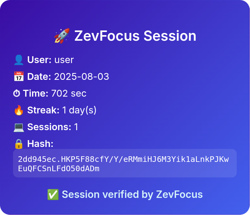 ZevFocus Share Card
